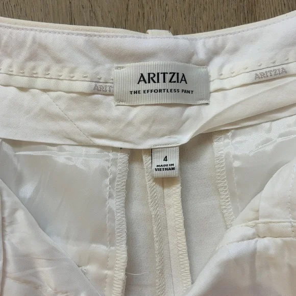 EUC aritzia effortless pant crepette CURVE FIT size 4 light birch - Picture 4 of 15